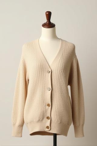 Beige gebreide cardigan van Stijlvol Nederland